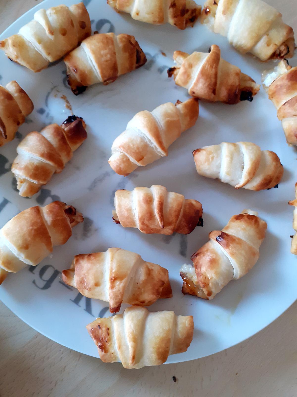 recette Mini-croissant chèvre et miel