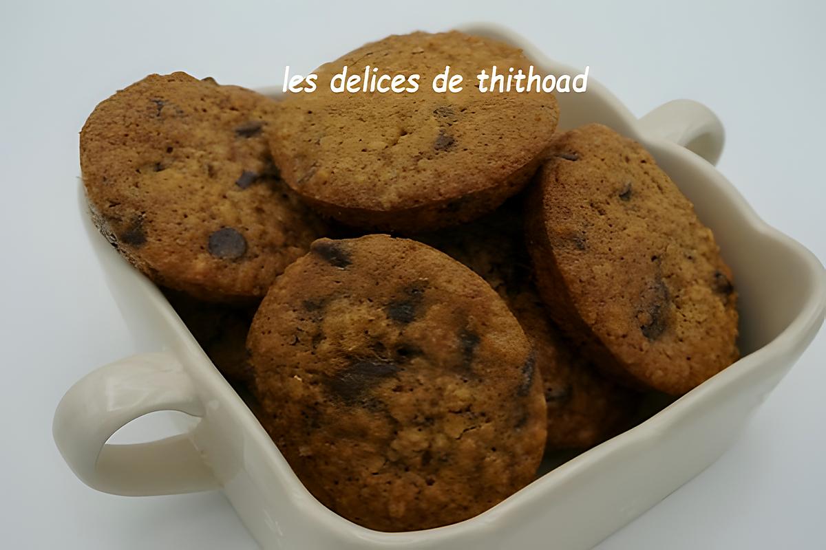 recette Cookies au chocolat et flocons d’avoine