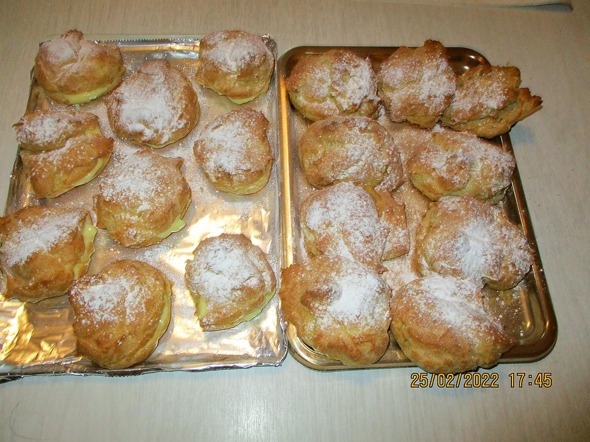 recette Choux à la crème pâtissière vanille et café