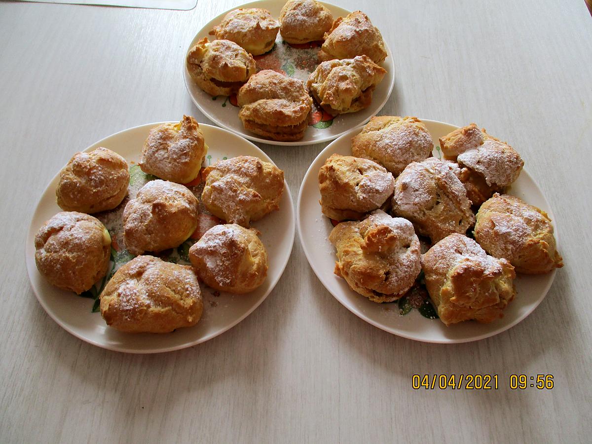 recette Choux à la crème pâtissière vanille et café