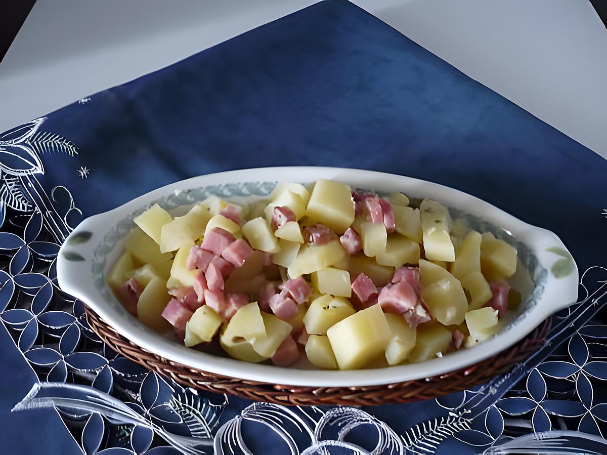 recette Salade pS de terre/cubes jambon