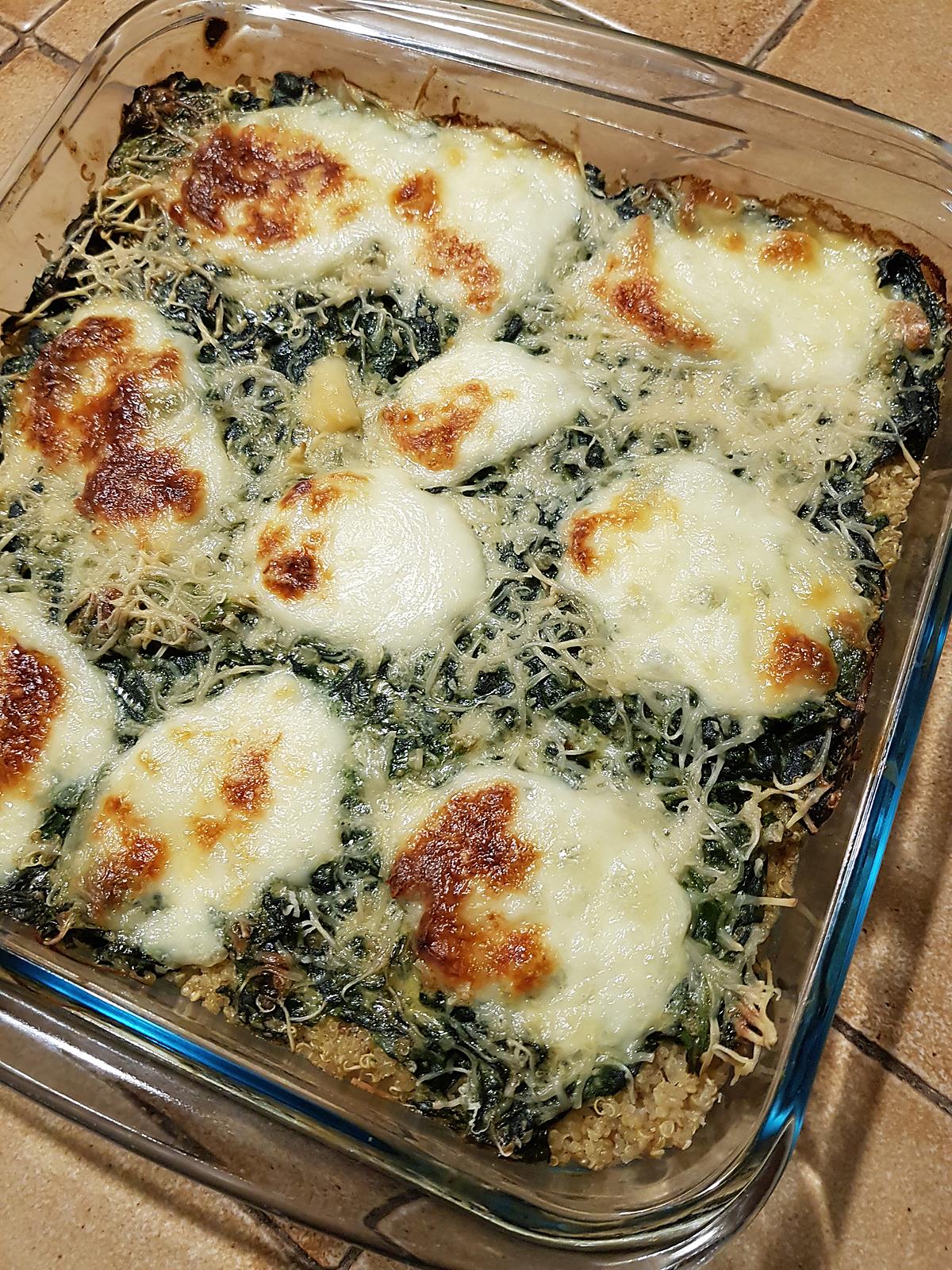 recette Gratin de quinoa aux épinards