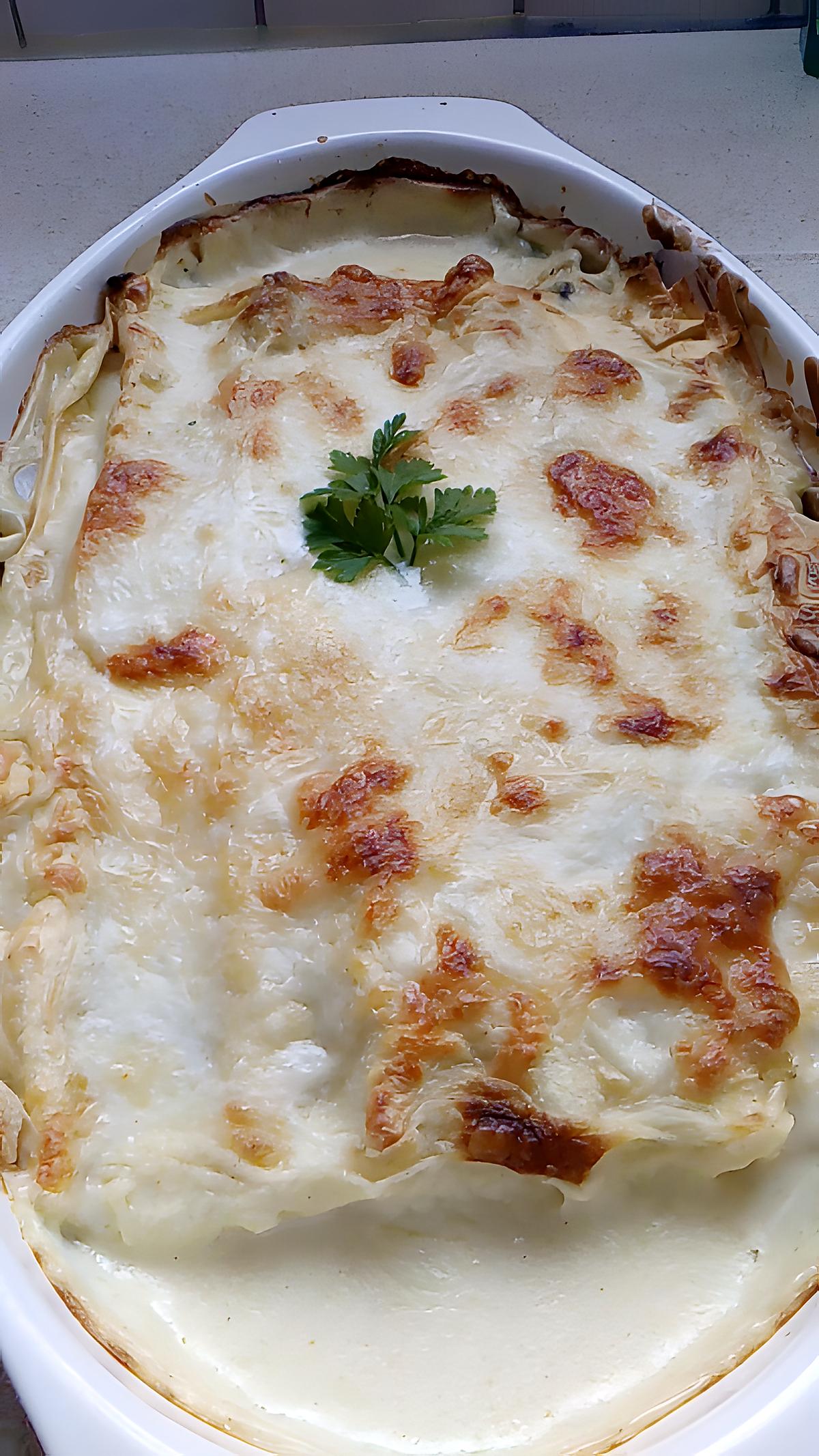 recette lasagne au poisson et champignons