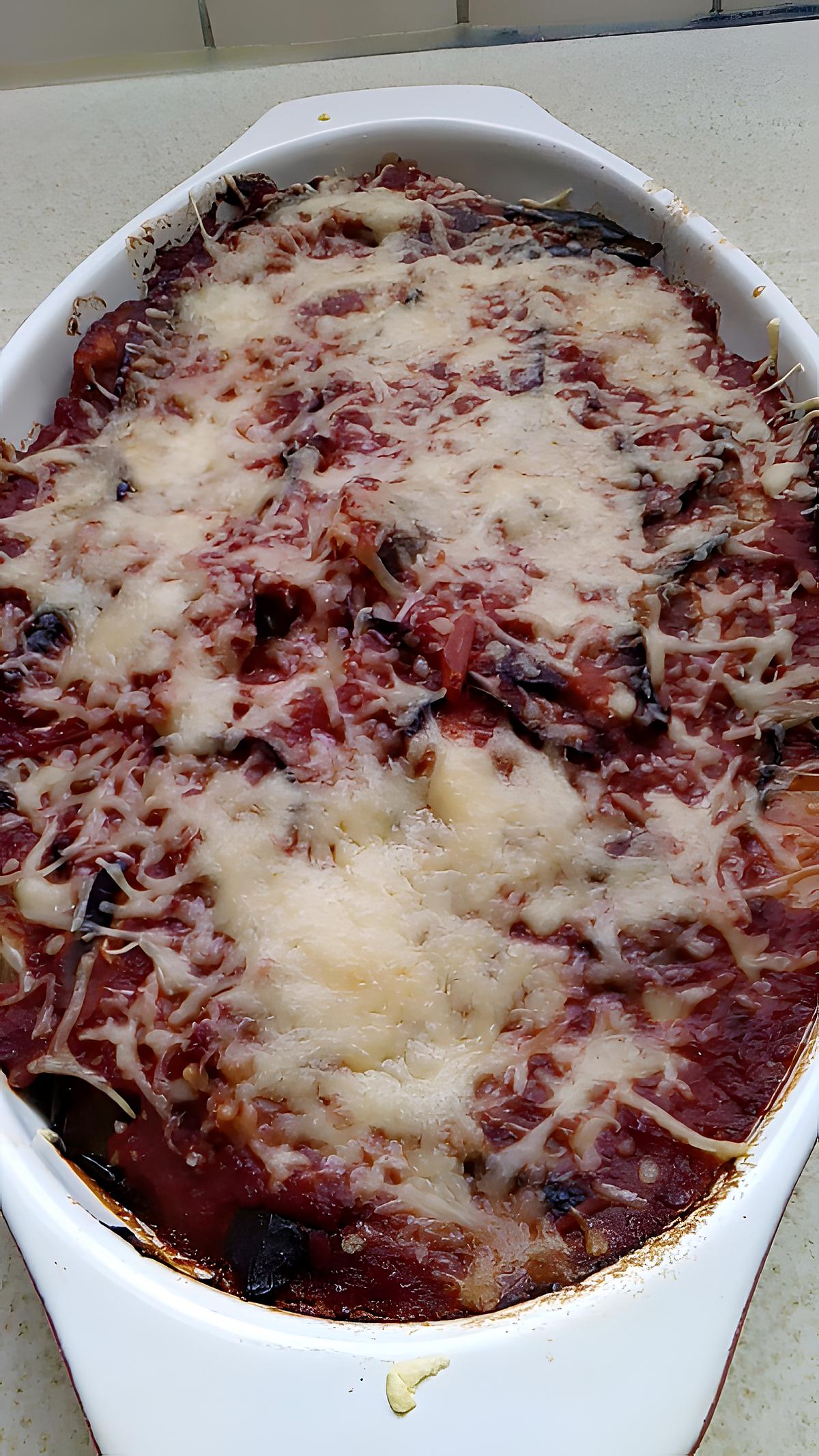 recette gratin aubergine viande haché chorizo