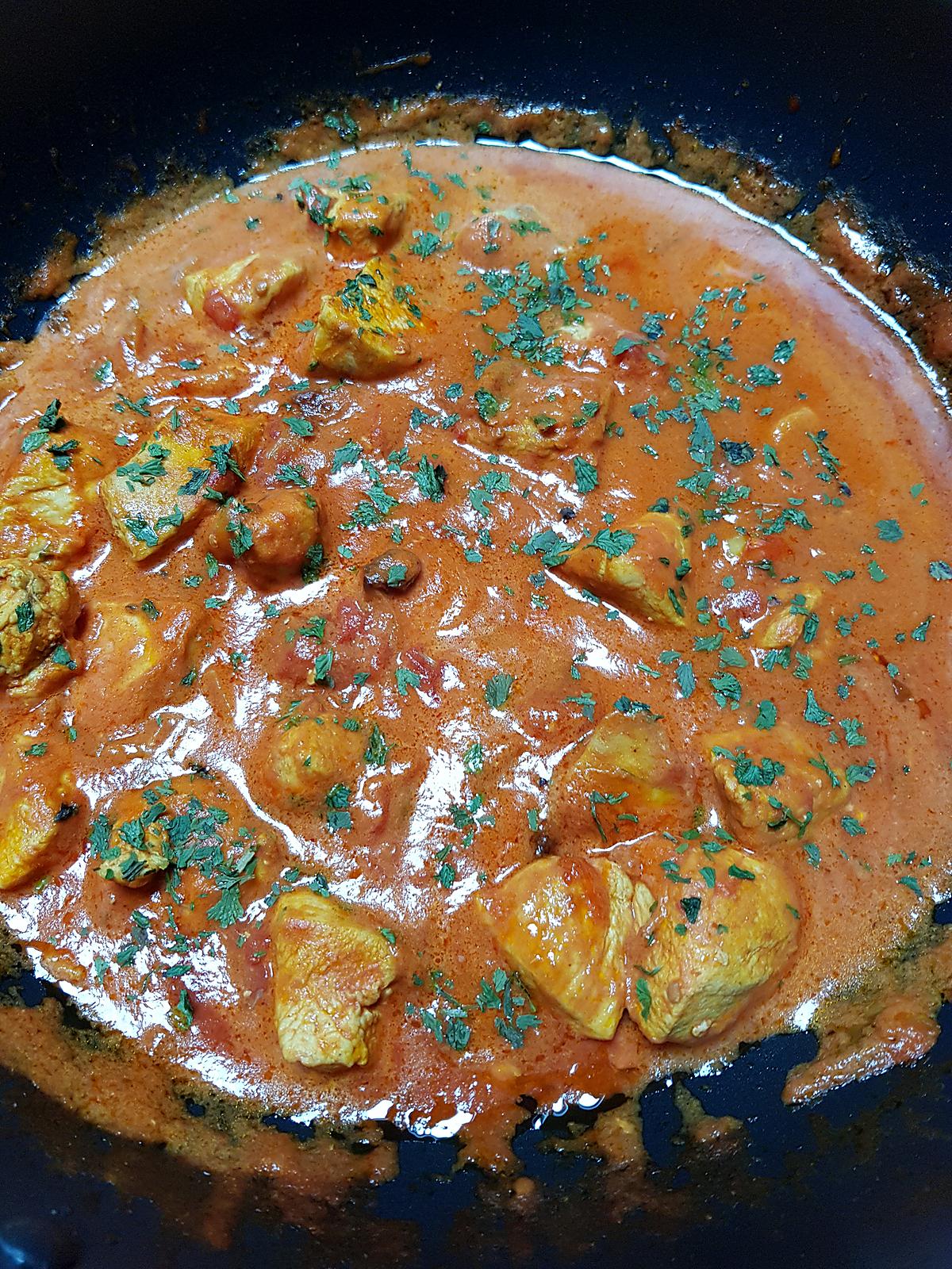 recette Curry de poulet à la tomate