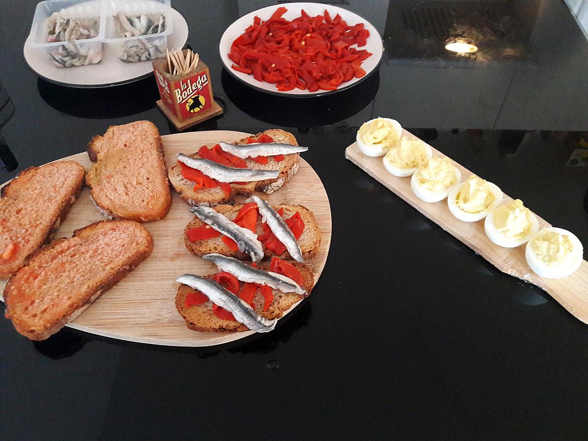 recette Poivron mariné (pour pintxos ou anchoïade catalane.