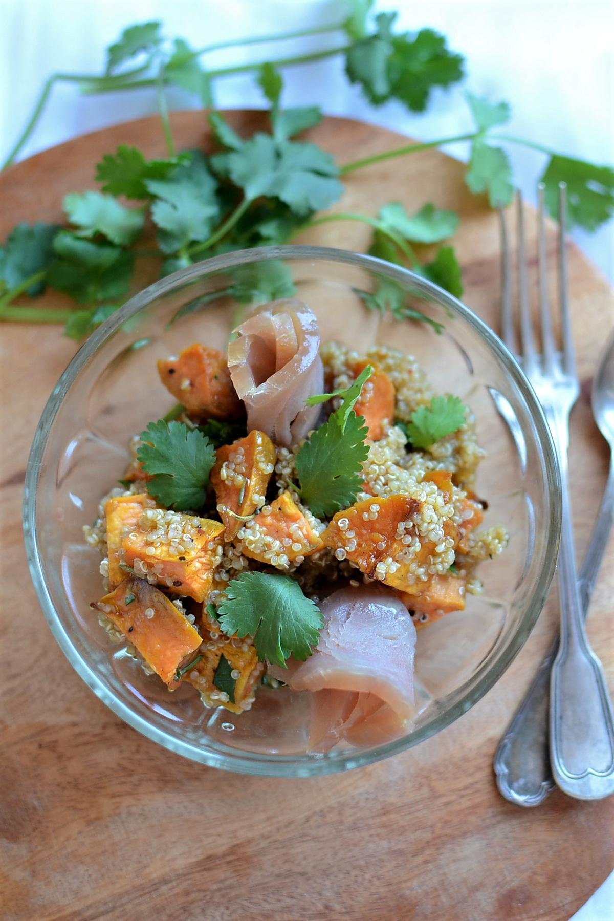 recette Salade de patate douce quinoa et thon fumé