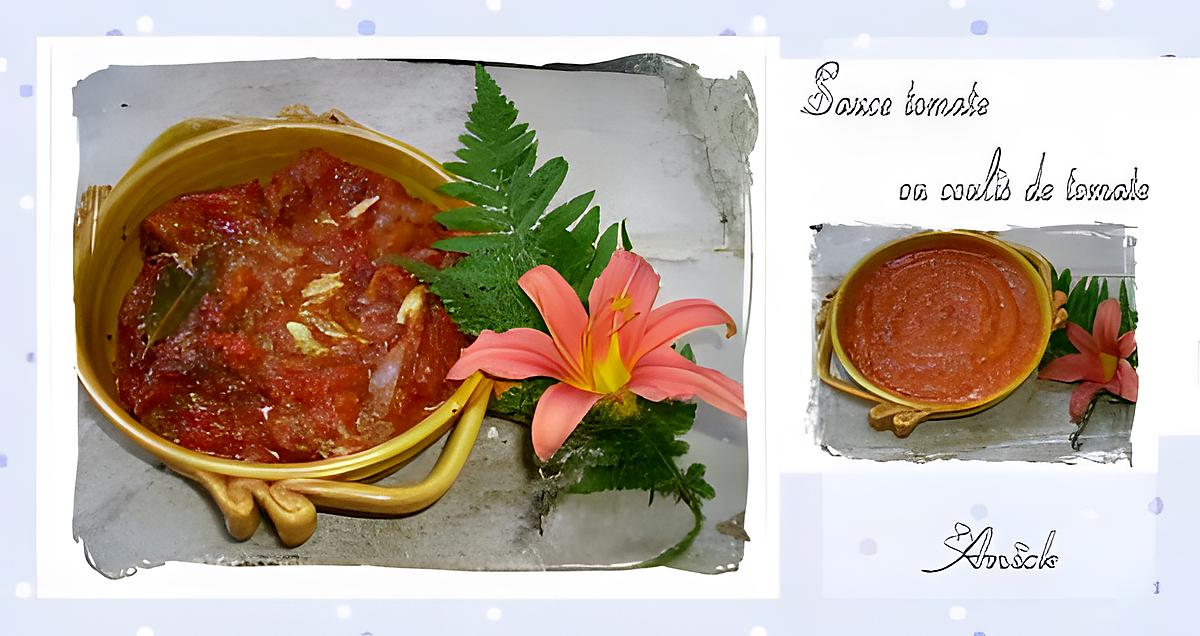 recette sauce tomate de base -  coulis de tomate