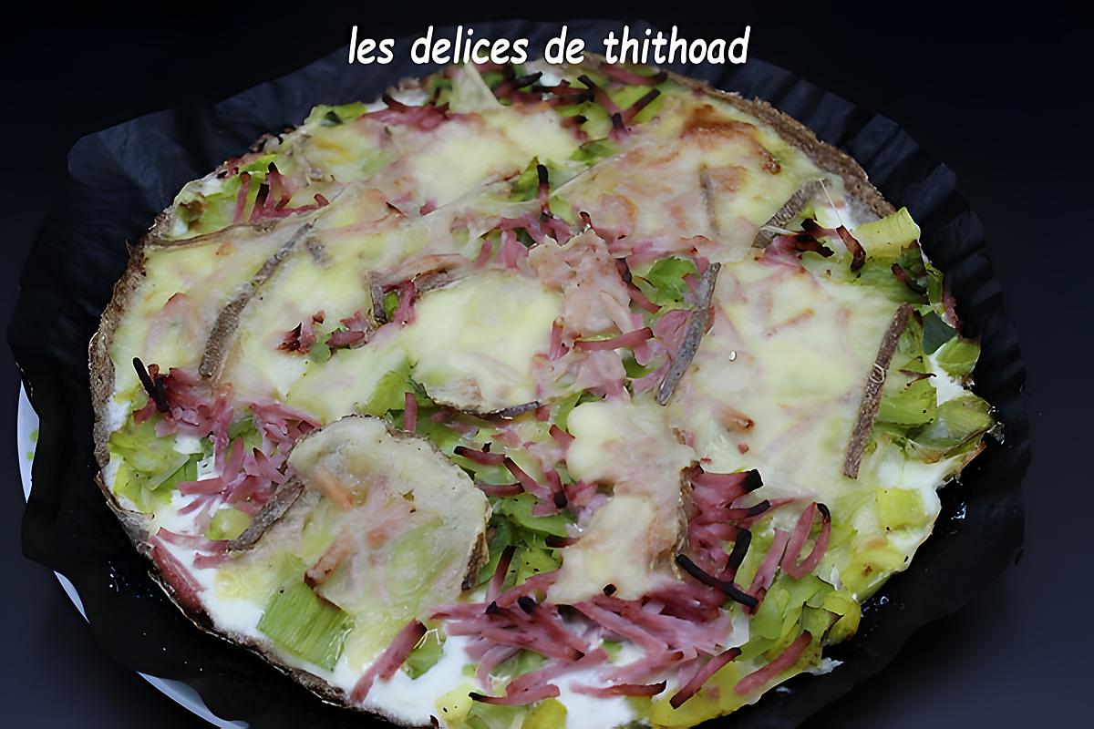 recette tarte/galette poireaux raclette