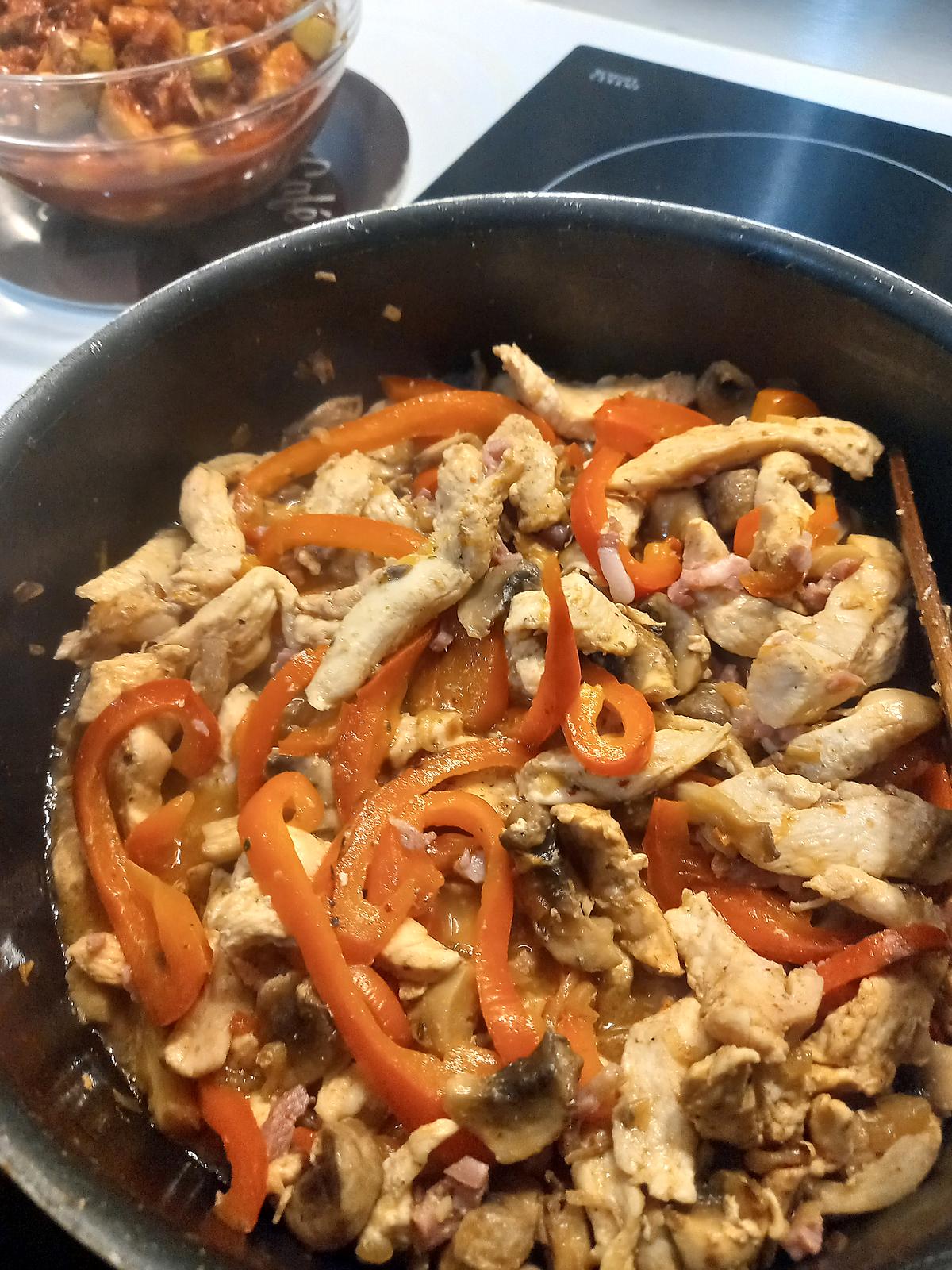 recette Poulet aux poivrons