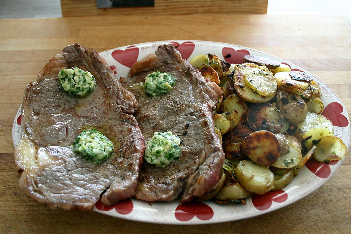 recette Faux Filets et Pommes de terre Sautées à la Plancha