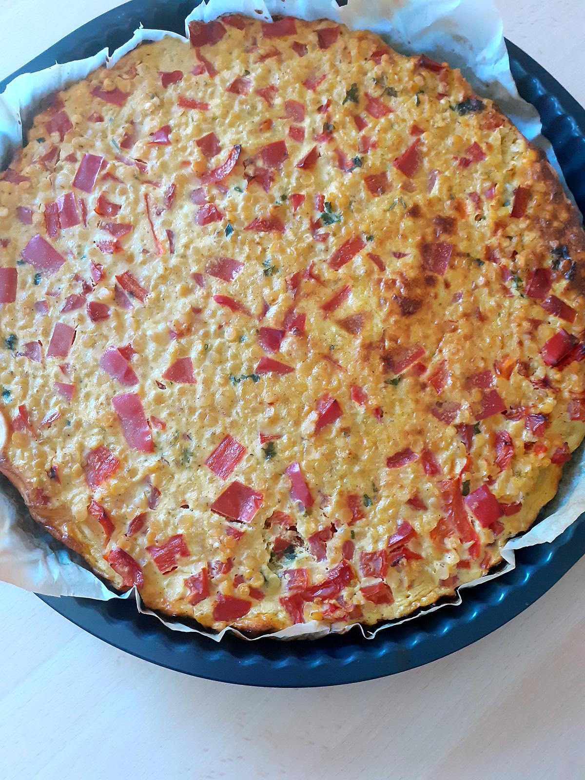 recette Quiche au lentilles corail