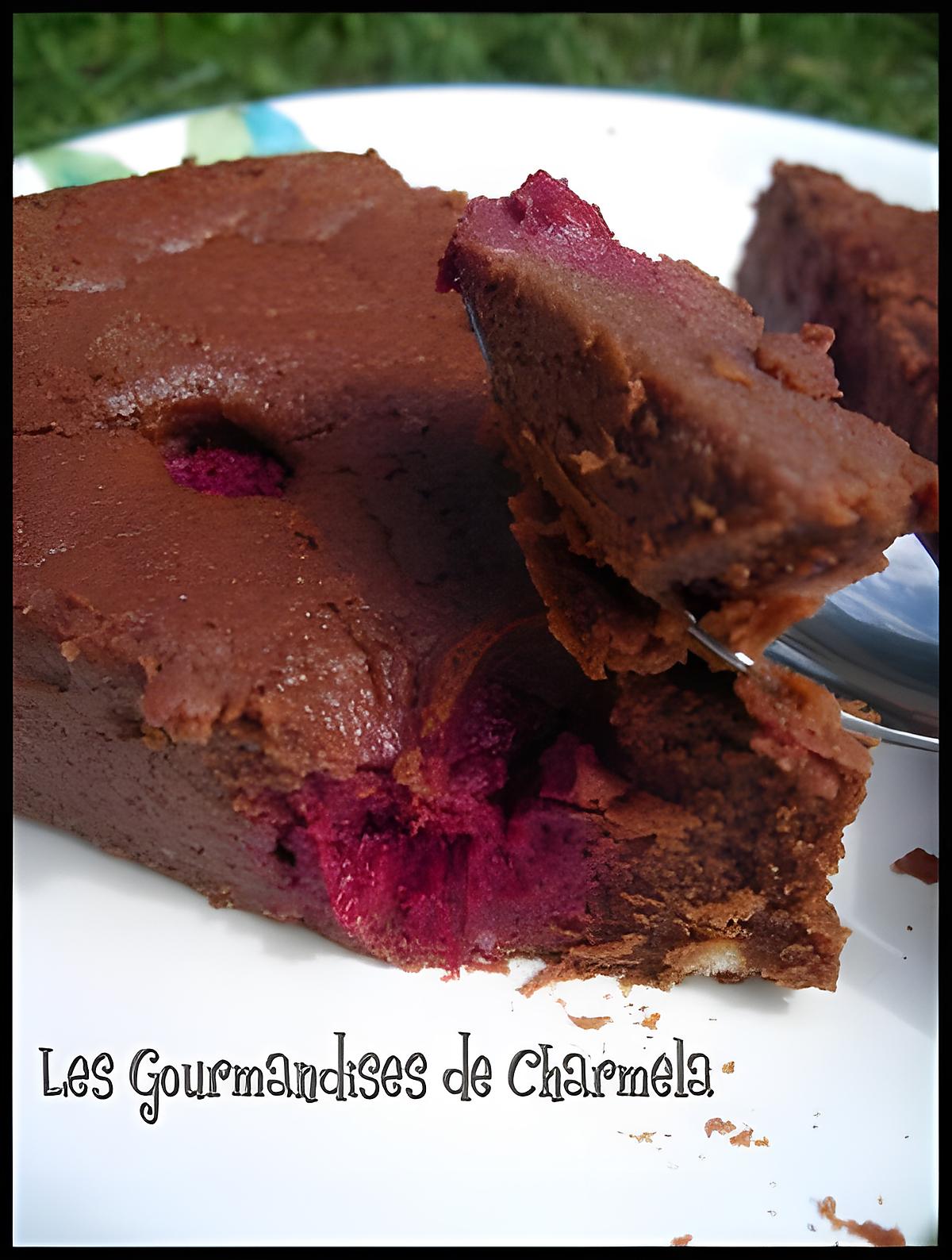 recette Fondant au chocolat, framboises et ricotta