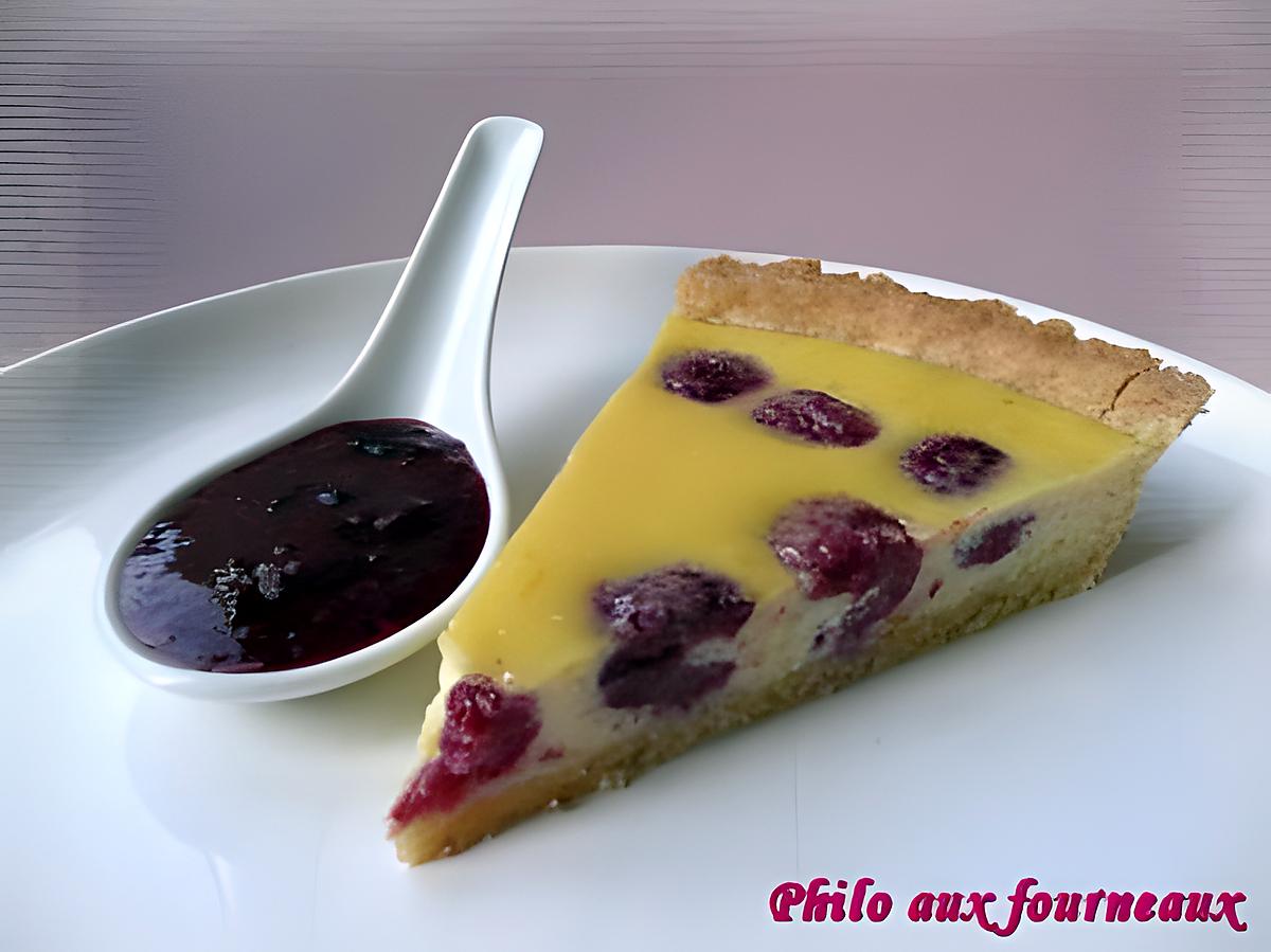 recette Tarte à la ricotta & aux framboises