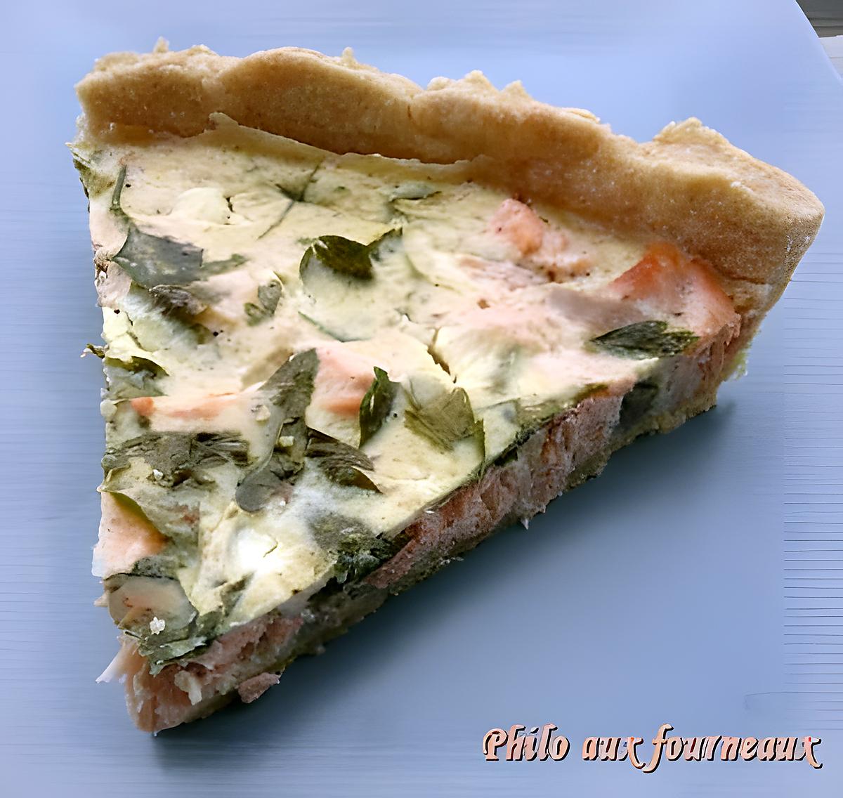 recette Quiche au samon frais & aux légumes