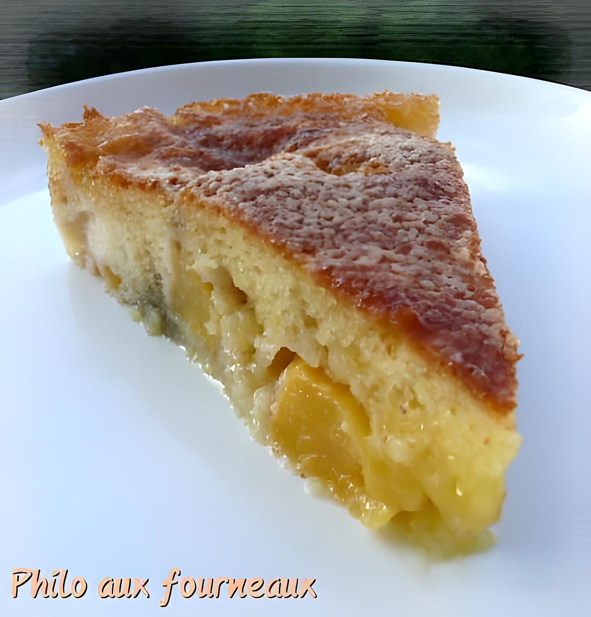 recette Gâteau moelleux à la pêche