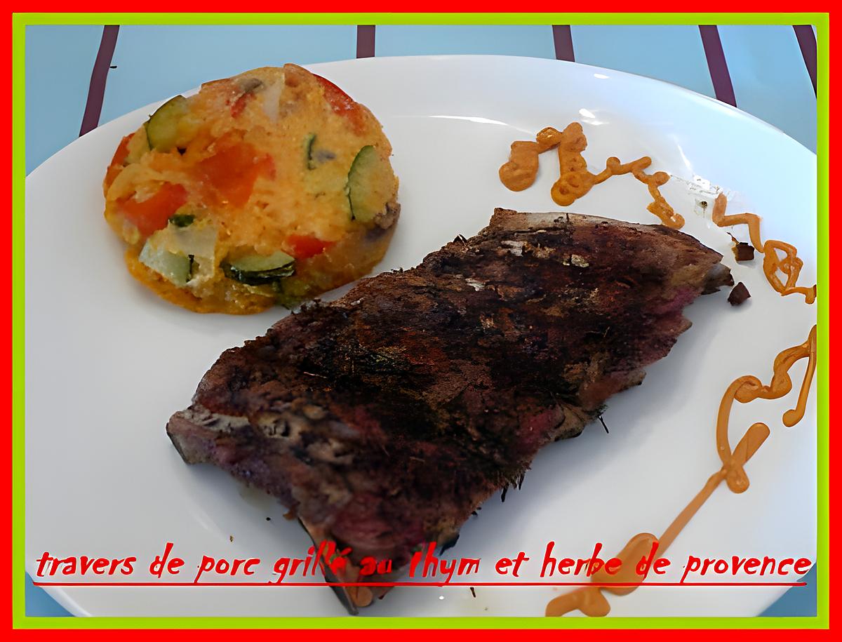 recette travers de porc grillé au thym et herbe provence