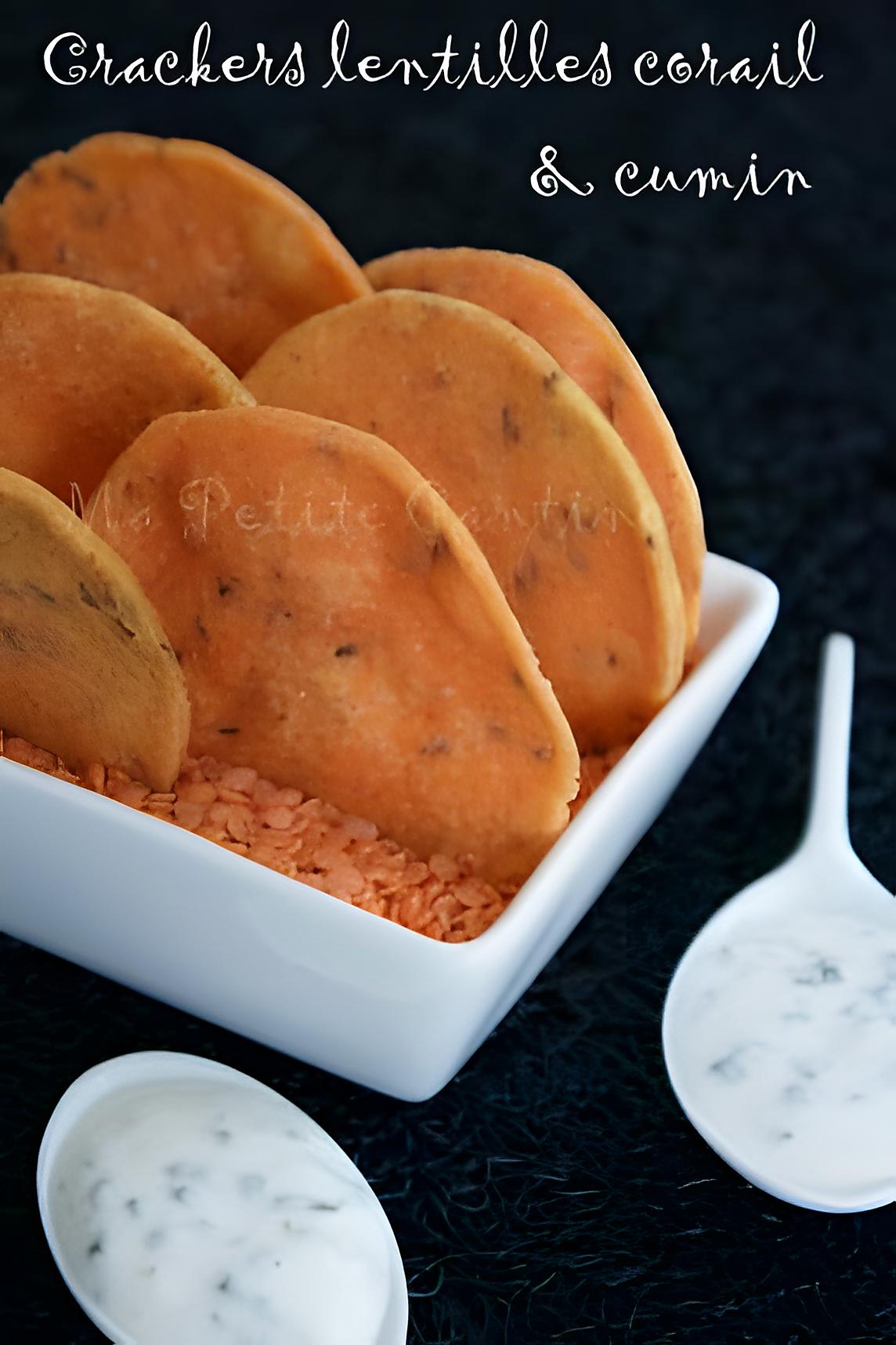 recette Crackers aux lentilles corail & cumin