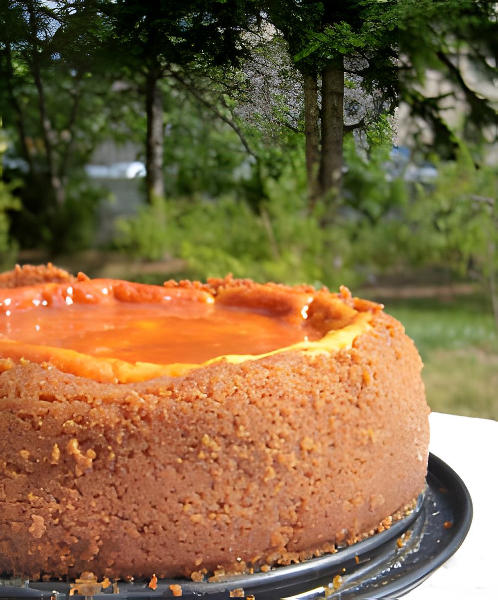 recette Cheesecake aux spéculoos, poires & caramel