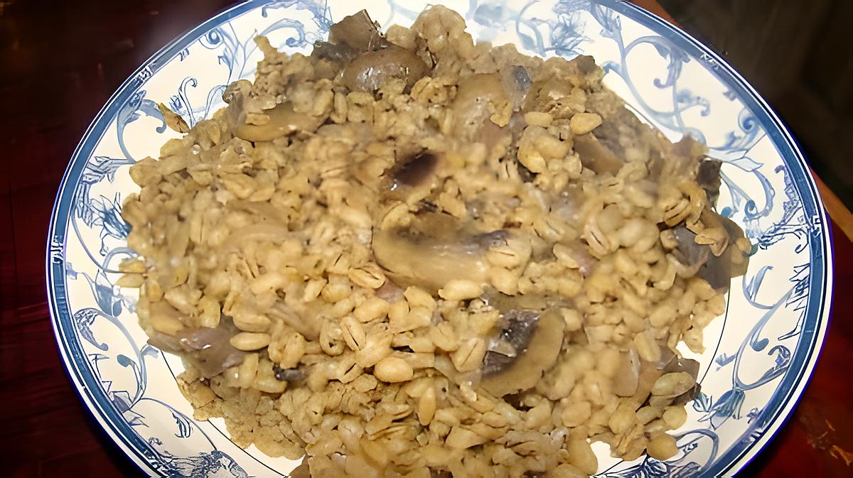 recette Orge aux champignons