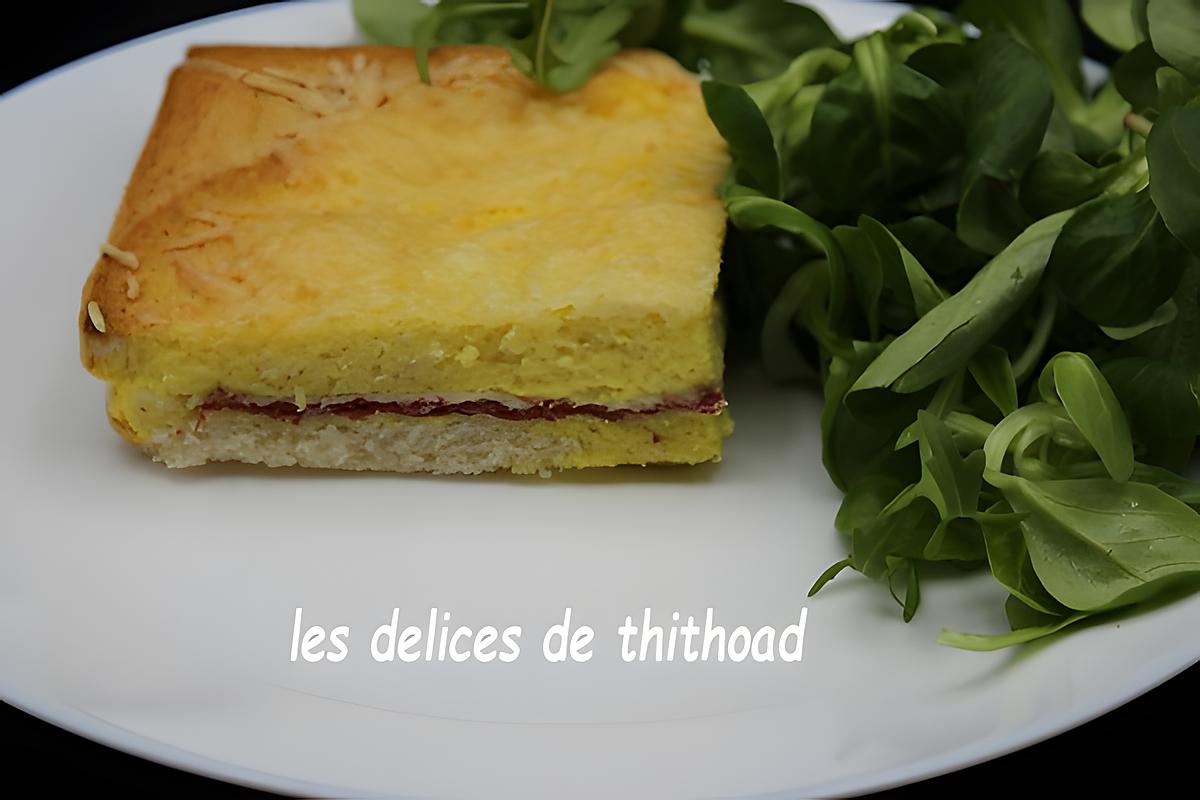 recette croque cake comté et viande de grisons