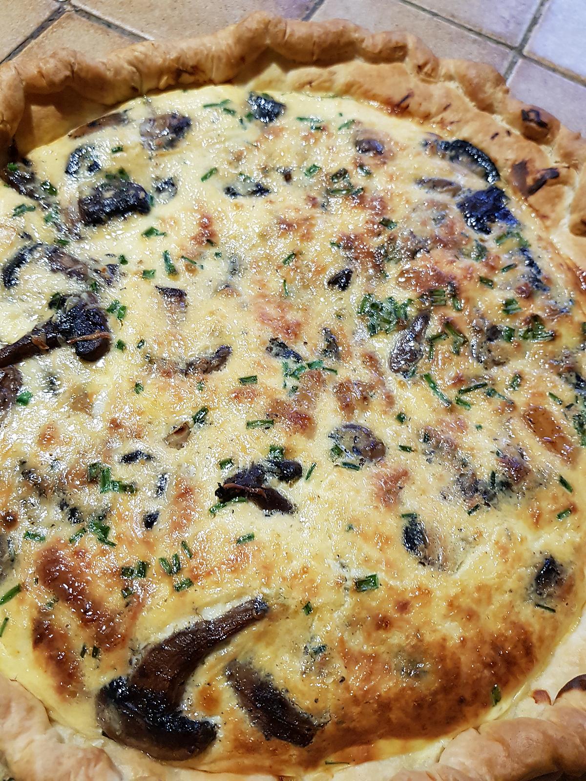 recette Quiche aux champignons et au lard de colonnata