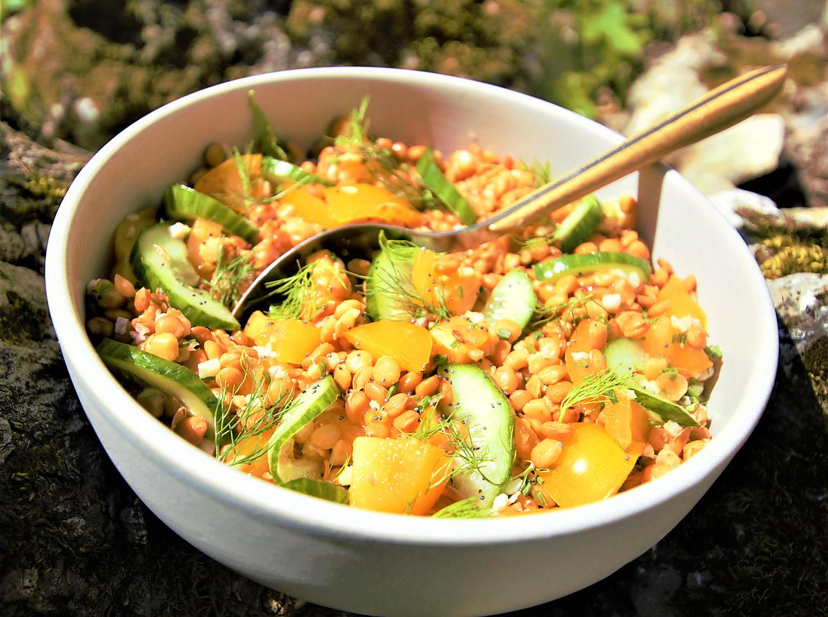 Salade De Lentilles Corail à Lindienne