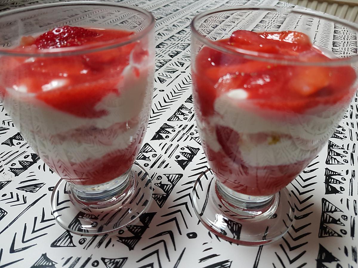 recette Verrine fraises, ricotta