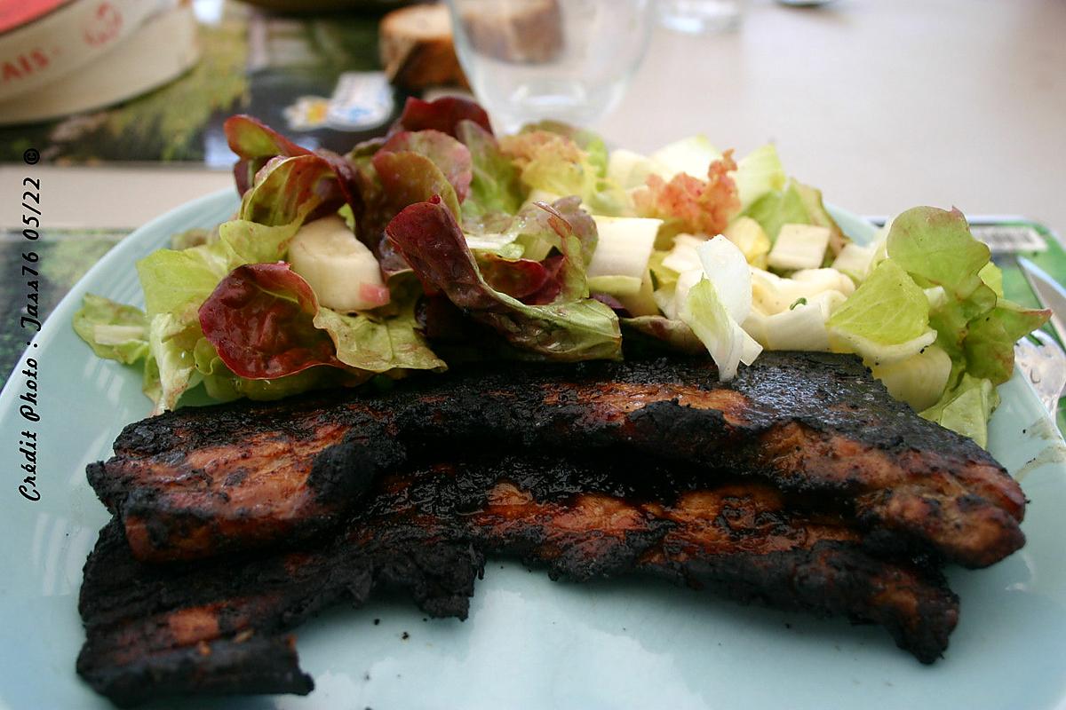 recette Poitrine de Porc Marinée Cuite au Barbecue