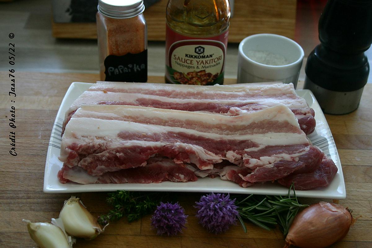 recette Poitrine de Porc Marinée Cuite au Barbecue