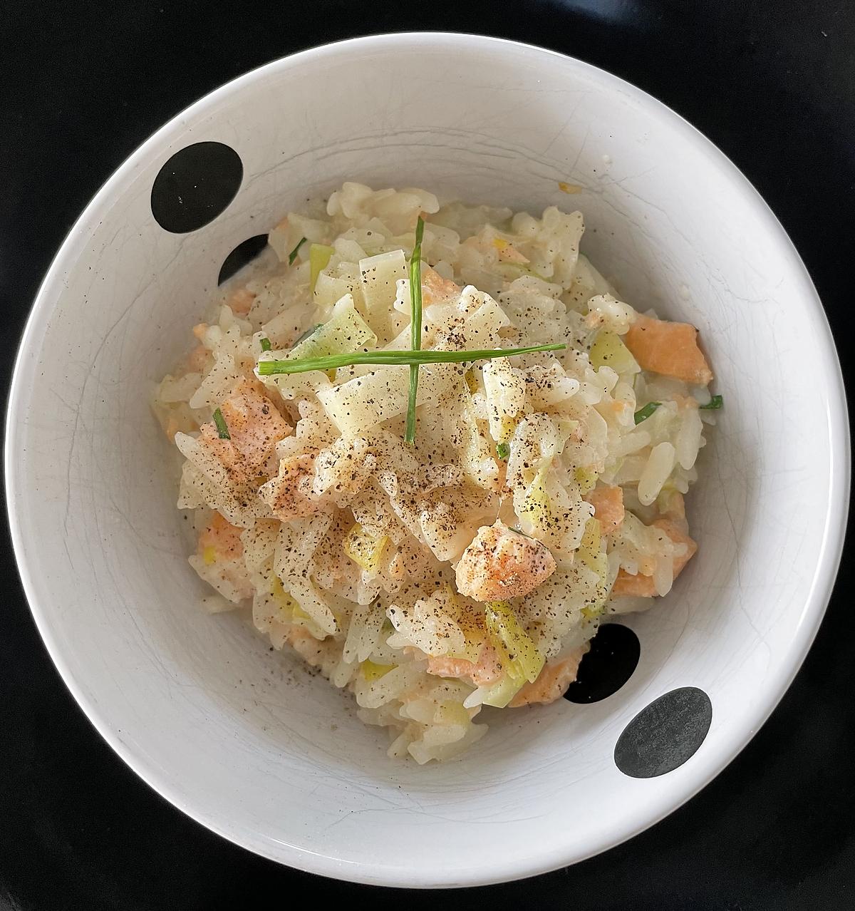 recette Risotto au saumon