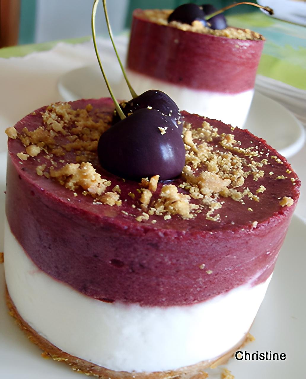 recette Entremets cerises-yaourt (dessert tout léger)