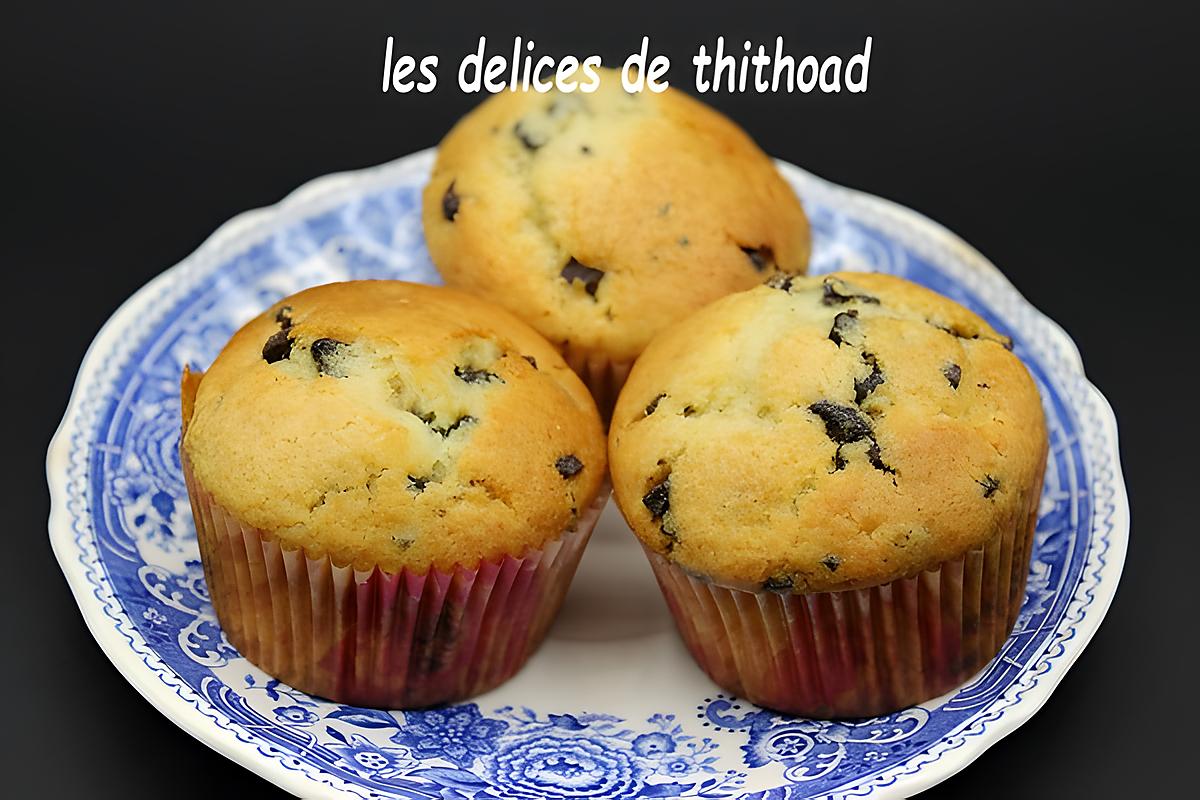 recette muffins aux pépites de chocolat