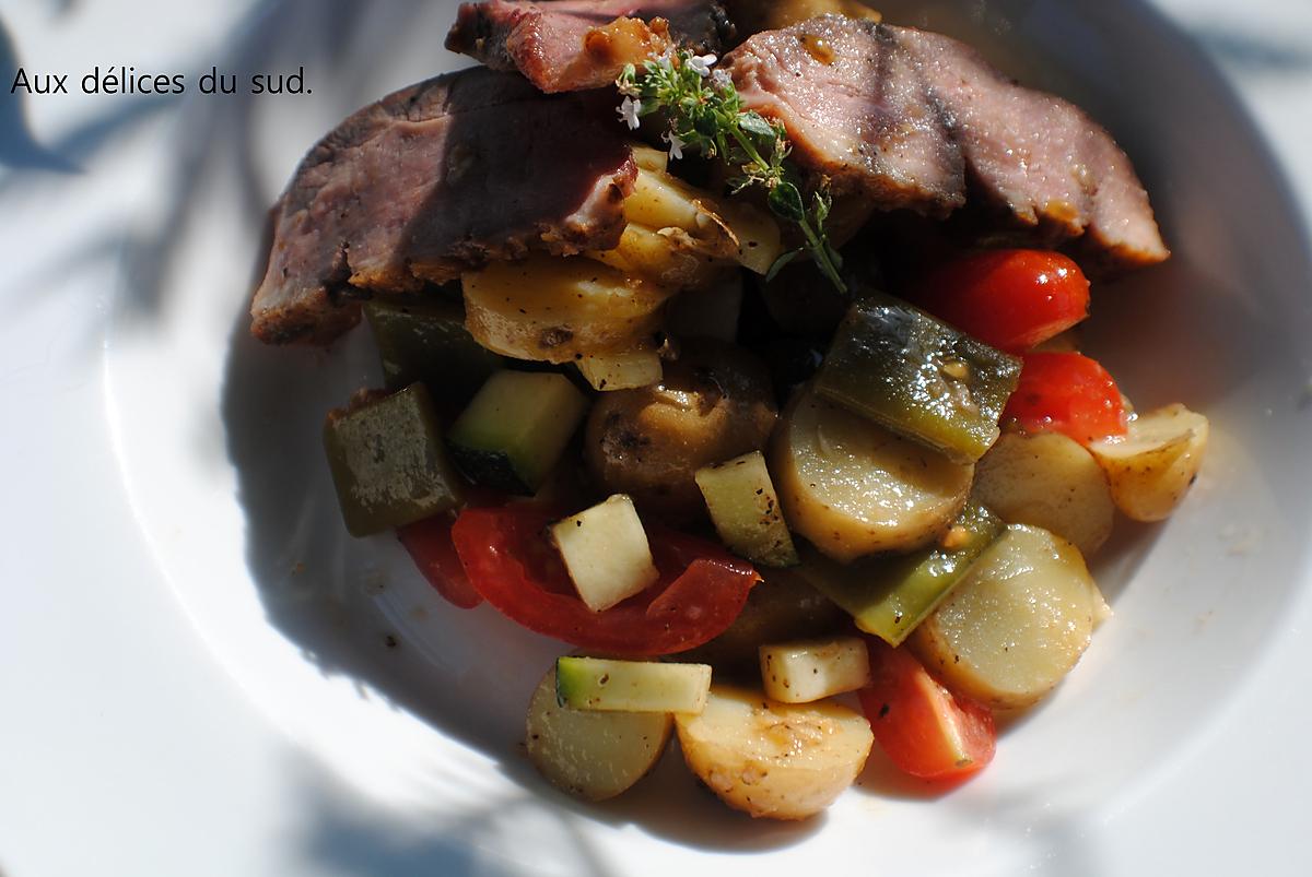 recette Salade composée au magret de canard .