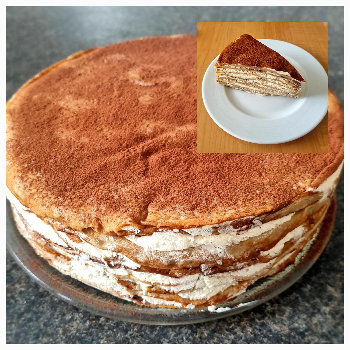 recette Gâteau crêpes façon tiramisu