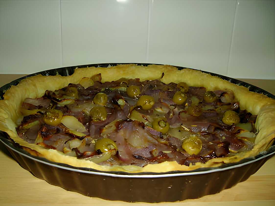 Recette de Tarte aux oignons rouges