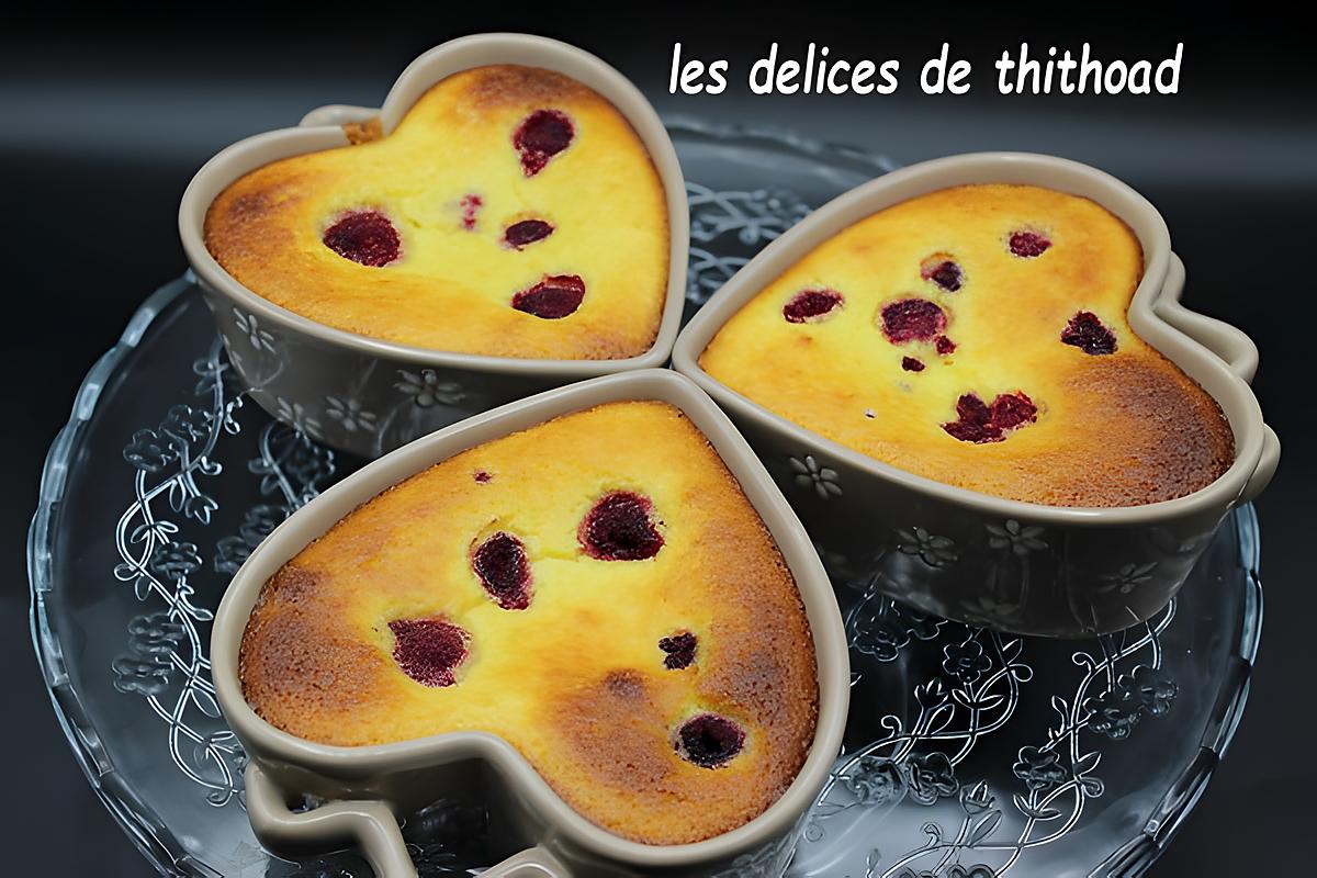 recette flans framboises, amandes et noix de coco