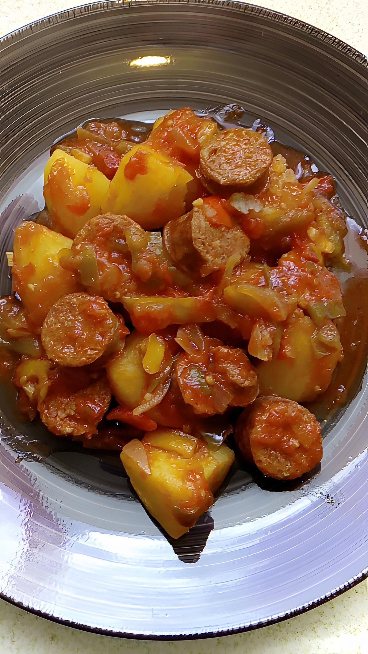 recette ragout pommes de terre chorizo au cookéo