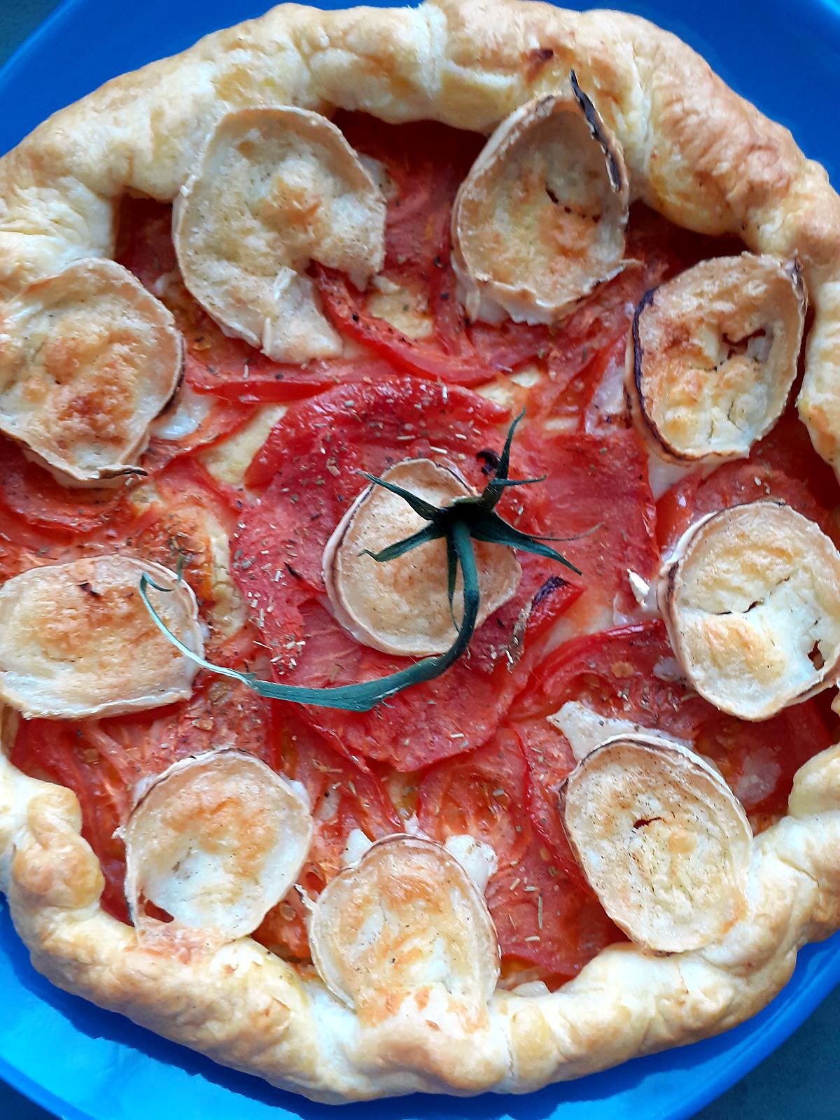 recette Tarte à la tomate et au chèvre express