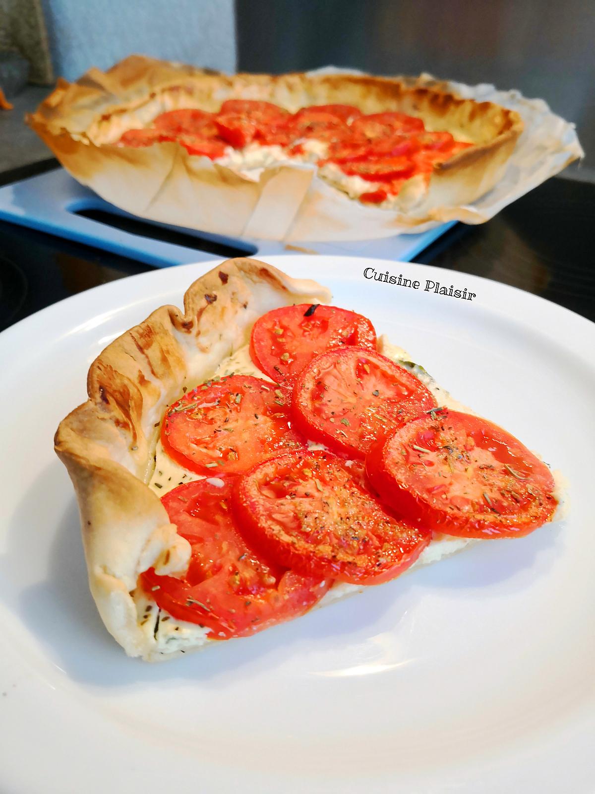 recette Tarte légère à la ricotta et tomates