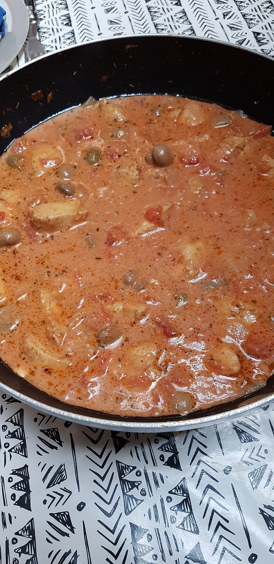 recette Poulet à la crème de tomate