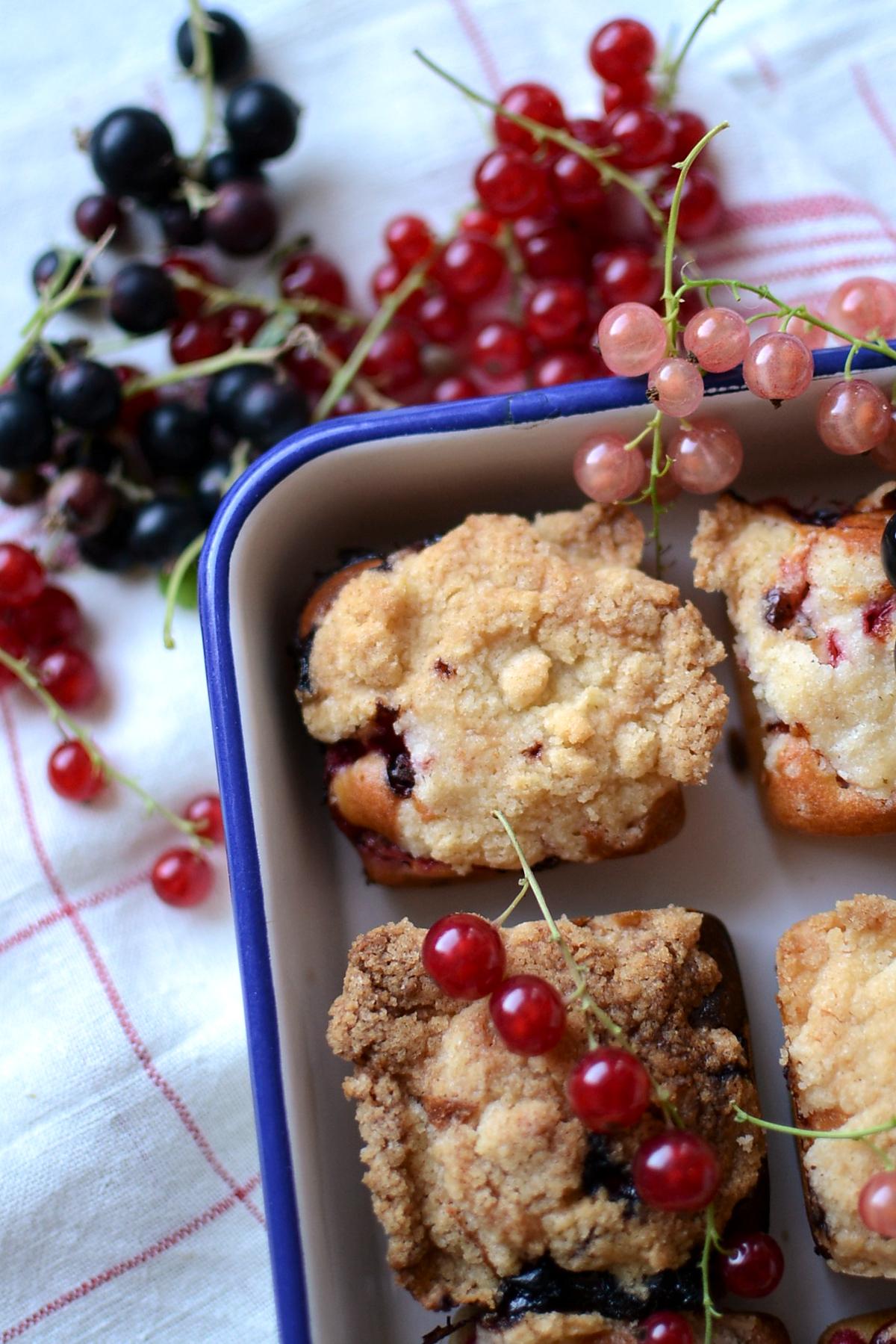 recette Crumb cake aux fruits rouges