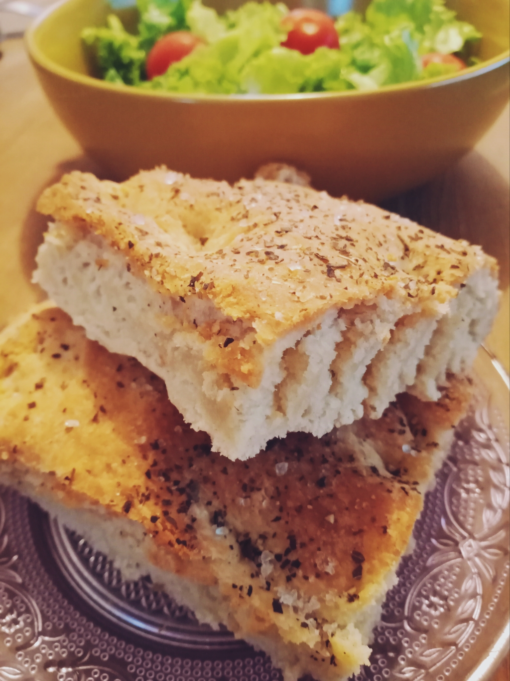 recette Focaccia à la farine de pois chiches