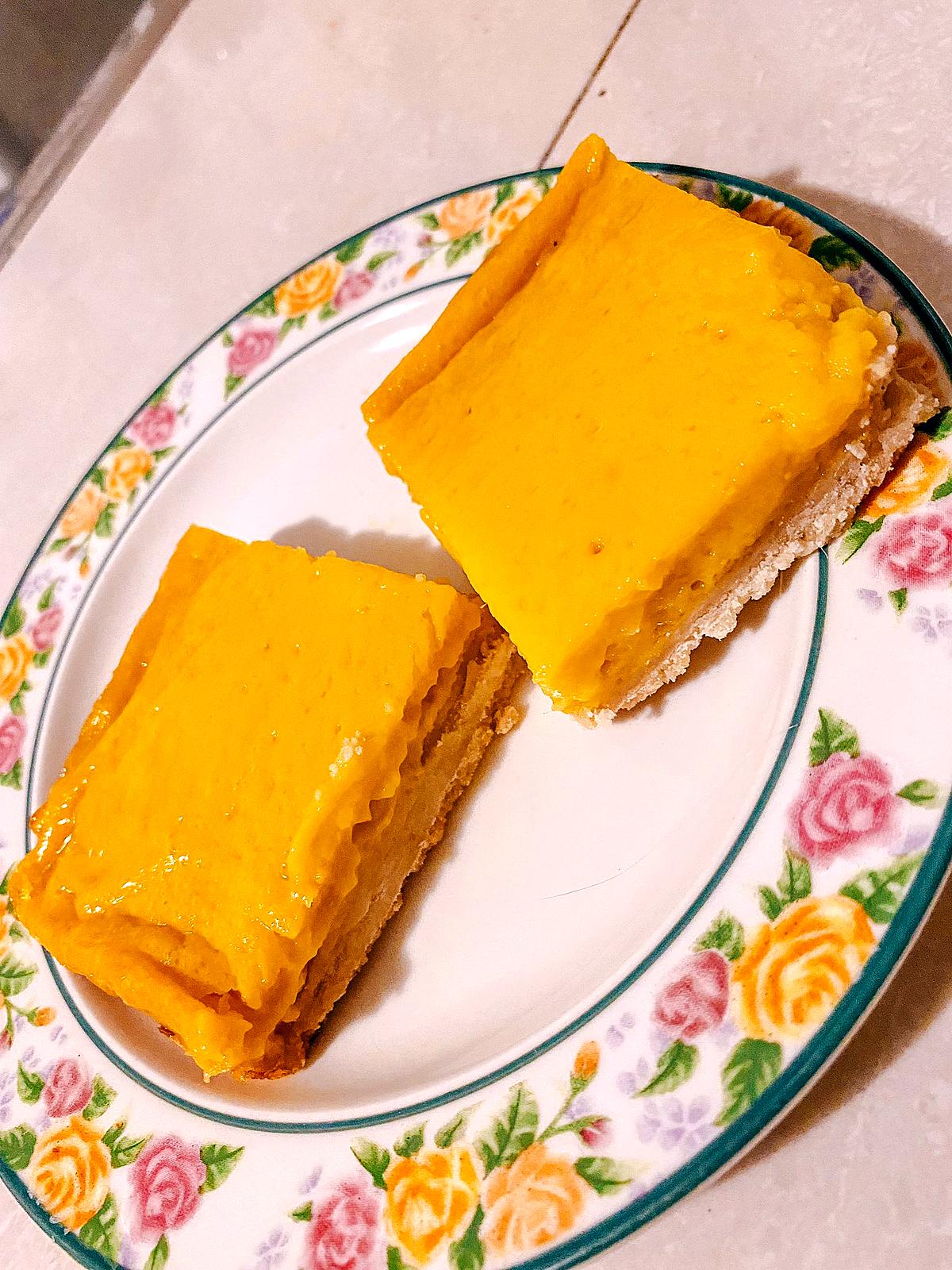 recette CARRÉS À LA MANGUE