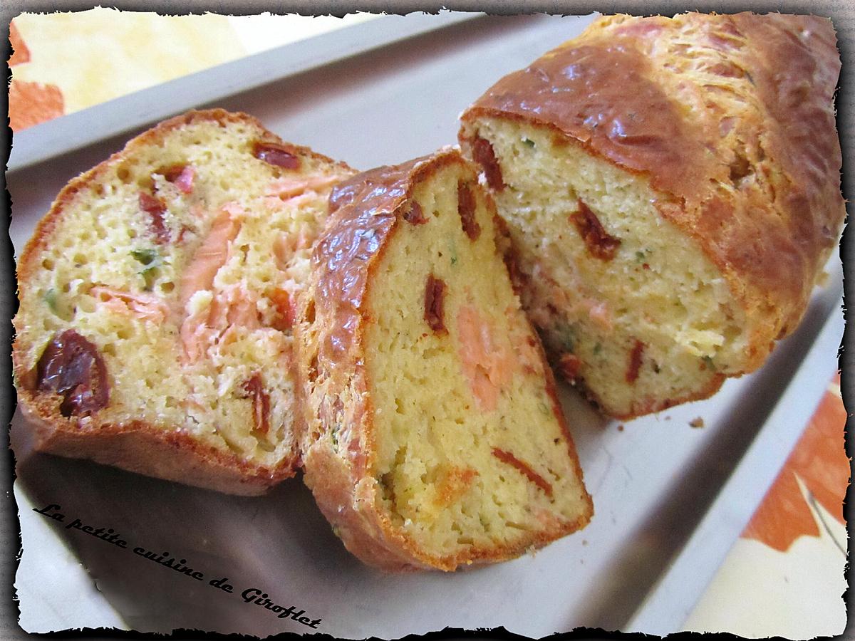 recette Cake Saumon  yaourt basilic et tomates