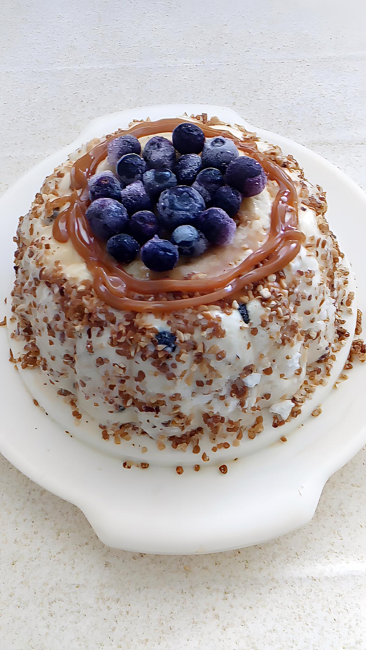 recette vacherin myrtille caramel beurre salé