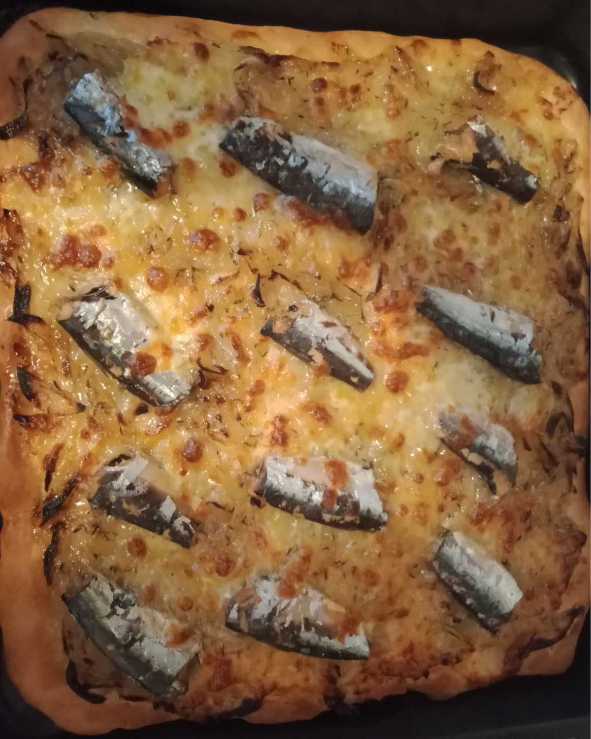 recette Pizza aux sardines façon pissaladière