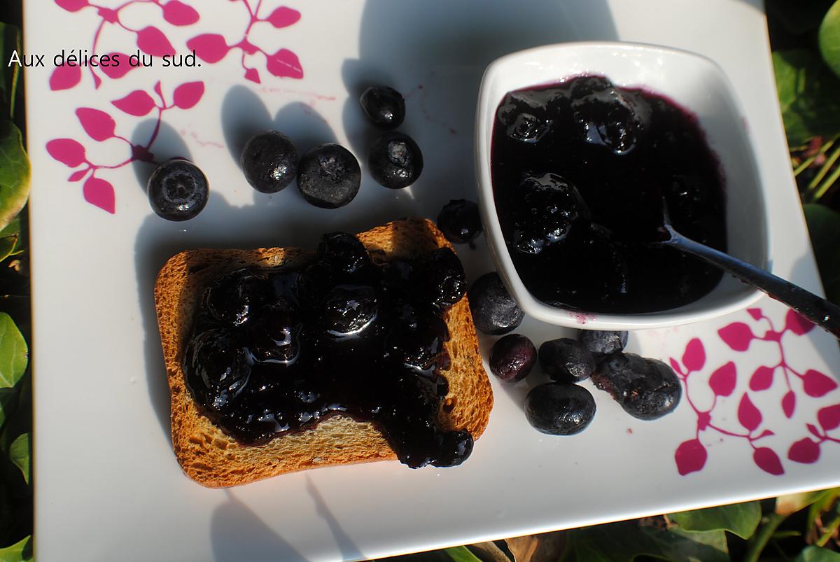 recette Confiture de myrtilles .