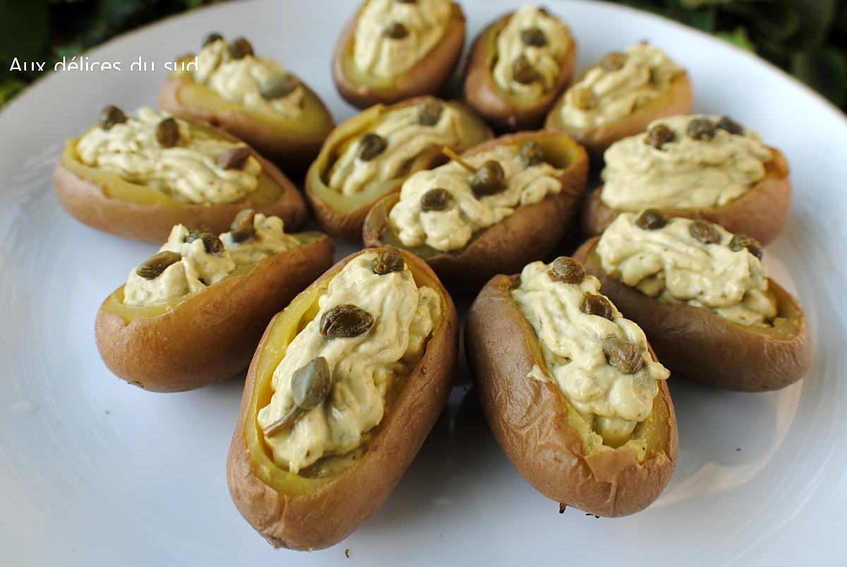 recette Pommes de terre farcies à la ricotta , pesto .