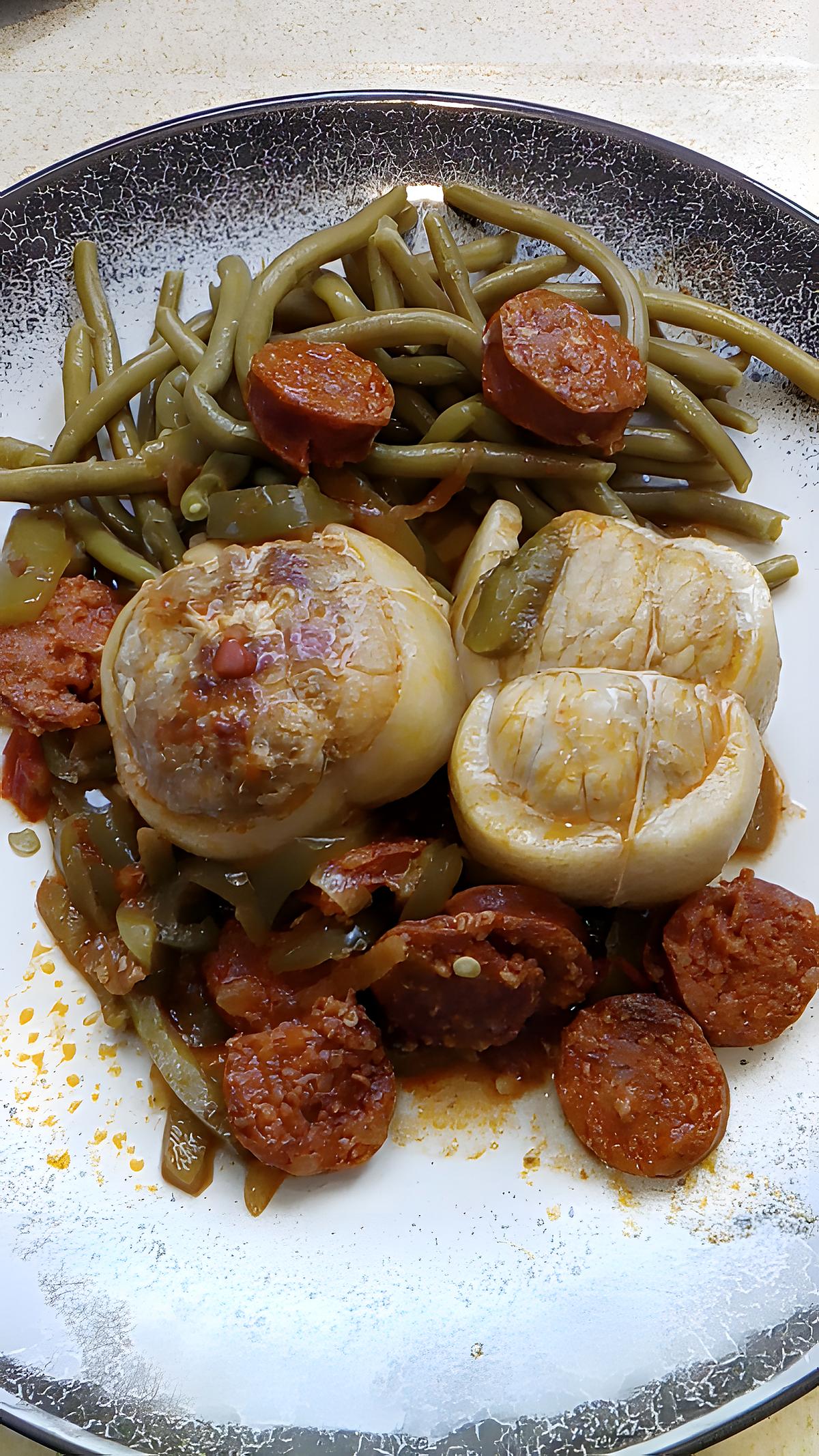 recette paupiettes de porc chorizo tomate poivron au cookéo